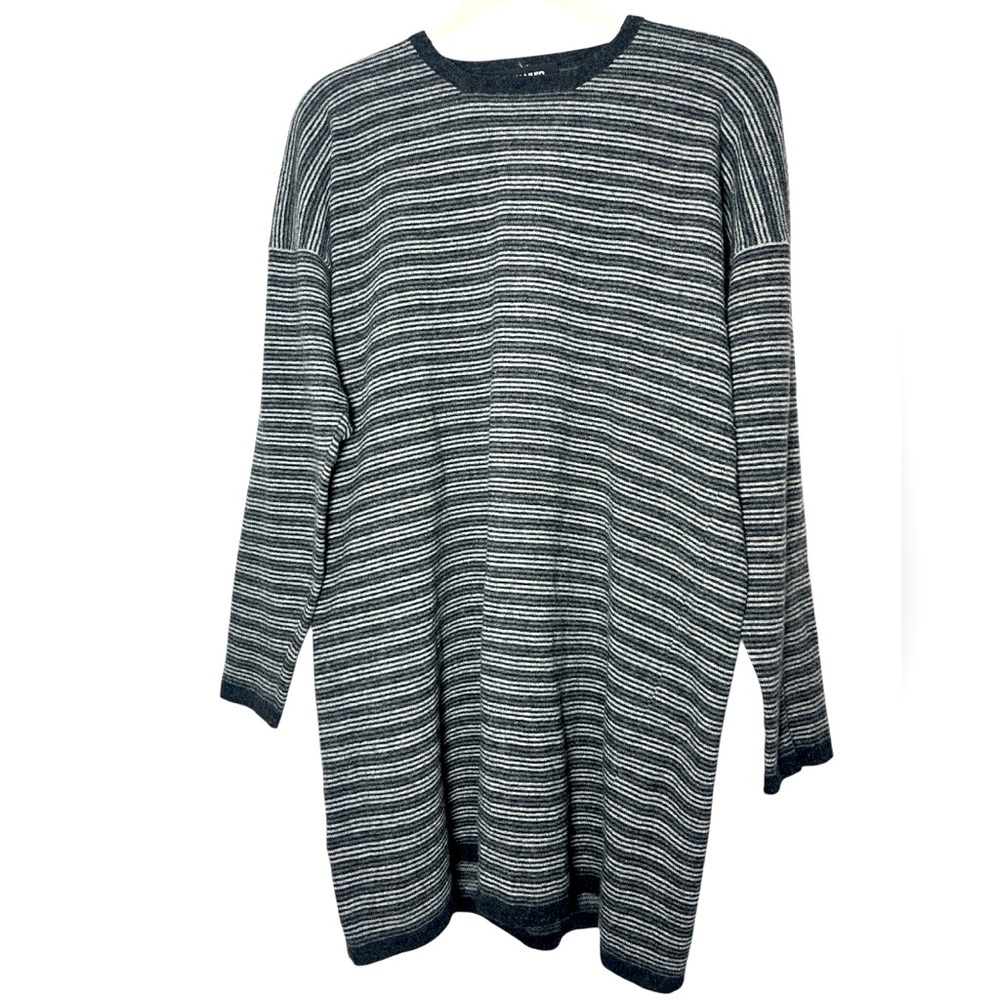 Jean Muir Vintage Wool Sweater Dress 1980s Stripes Cozy Warm